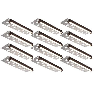 12" Led Retaining Wall Lights, 3w/5w/7w Step Lights Outdoor, 2700k Soft White