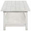 Table basse en bois massif avec ton blanc et tablette inférieure