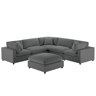 Caylie Modular 6-Piece Sectional - Charcoal