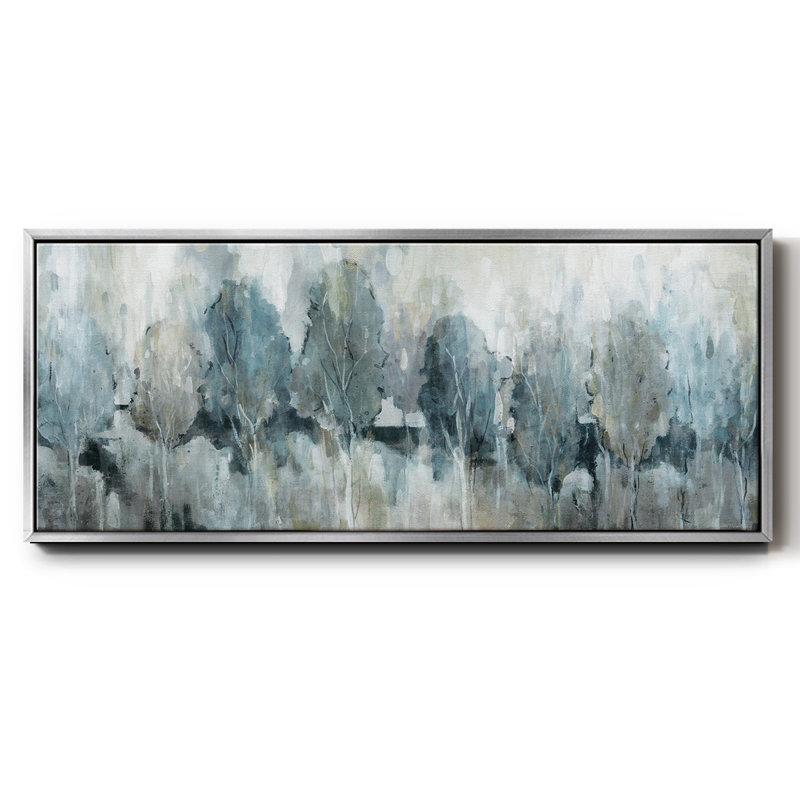 Bright Indigo Groves- Framed Canvas, 20" H x 50" W