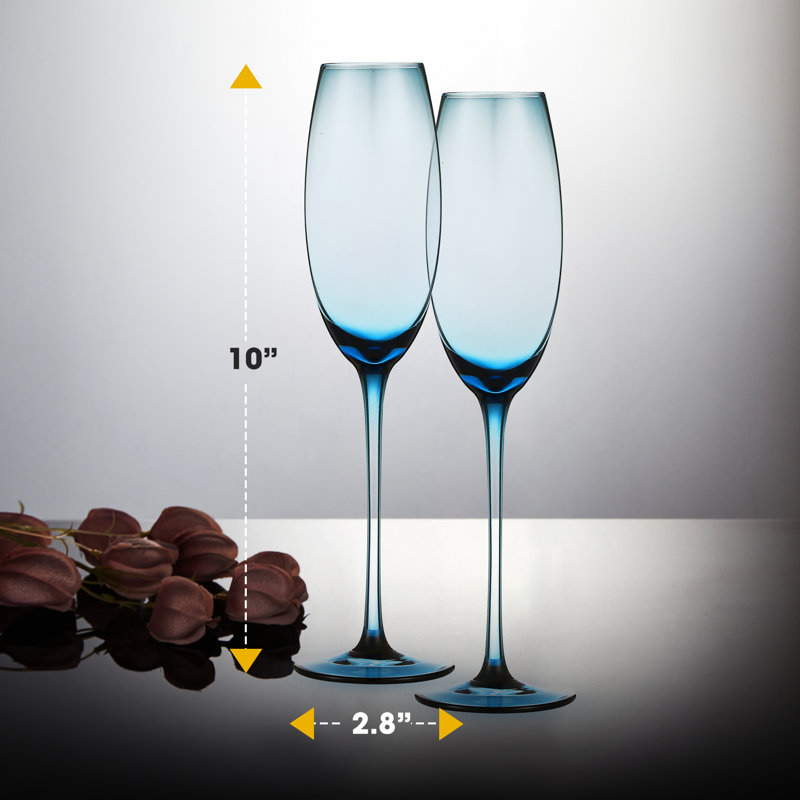 Tynecia 7 oz. Flûte en verre, Transparent