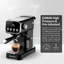 Machine à espresso verticale 20Bar Slim avec mousseur à lait professionnel, chauffe-tasses et réservoir amovible de 43 oz | Acier inoxydable noir | Idée de cadeau