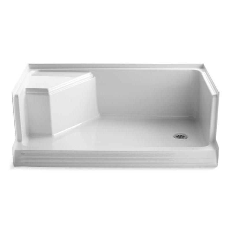 Base de douche à seuil simple l 60 po x P 36 po Memoirs, Blanc