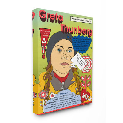 " Female Leaders Magazine Cover Greta Thornburg Facts Feminism " by Sangita Bachelet