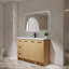 Meuble-lavabo autoportant de 48 po, lavabo en résine, trois armoires modulaires
