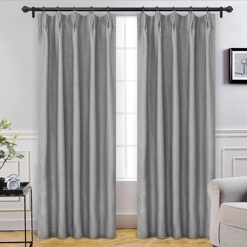 Rideaux isolants et isolants Kassia, gris, L 52 po x L 84 po