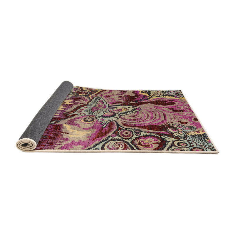Crotzer Abstract Indoor Rug, Round 4'