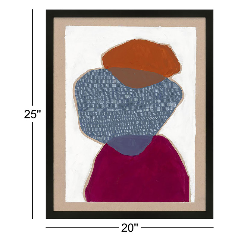 Counterbalance Painting by Andrea Stokes, 25" H x 20" W x 1.25" D, Black