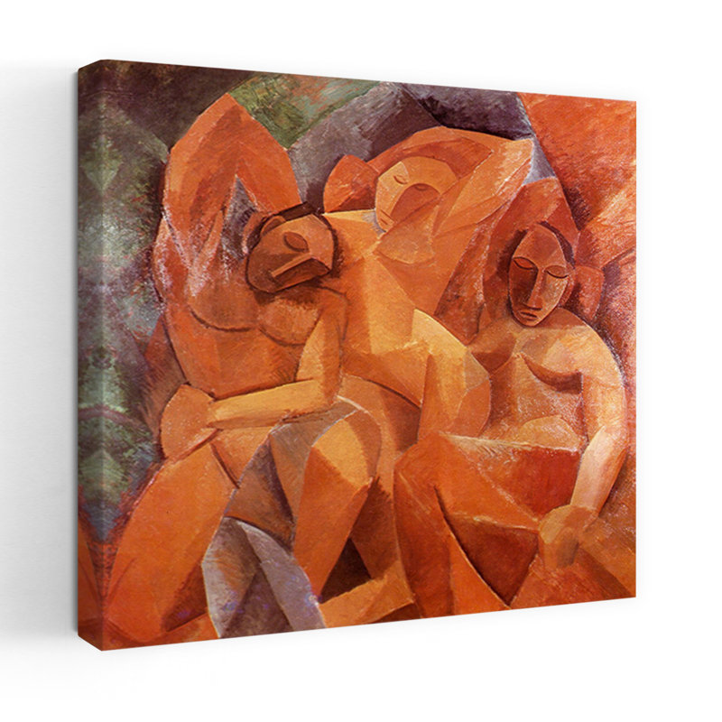 «Three Women Abstract Classic Modern», reproduction d'art murale, H 36 po x l 36 po