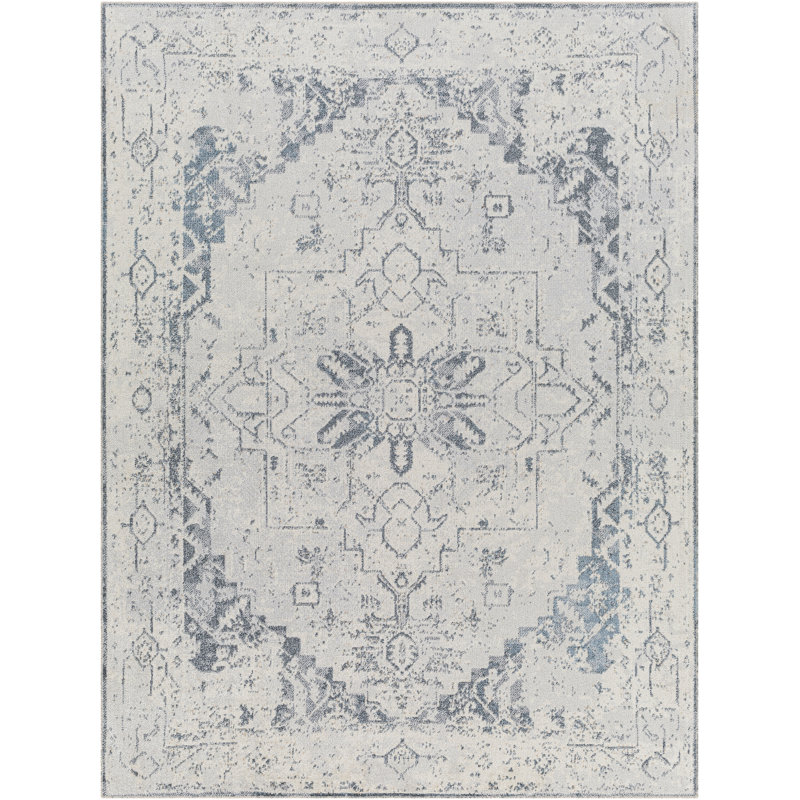 Tapis oriental en polyester tissé à la machine Webber Joines, Tapis de couloir 2 pi 7 po x 7 pi 3 po, polyester