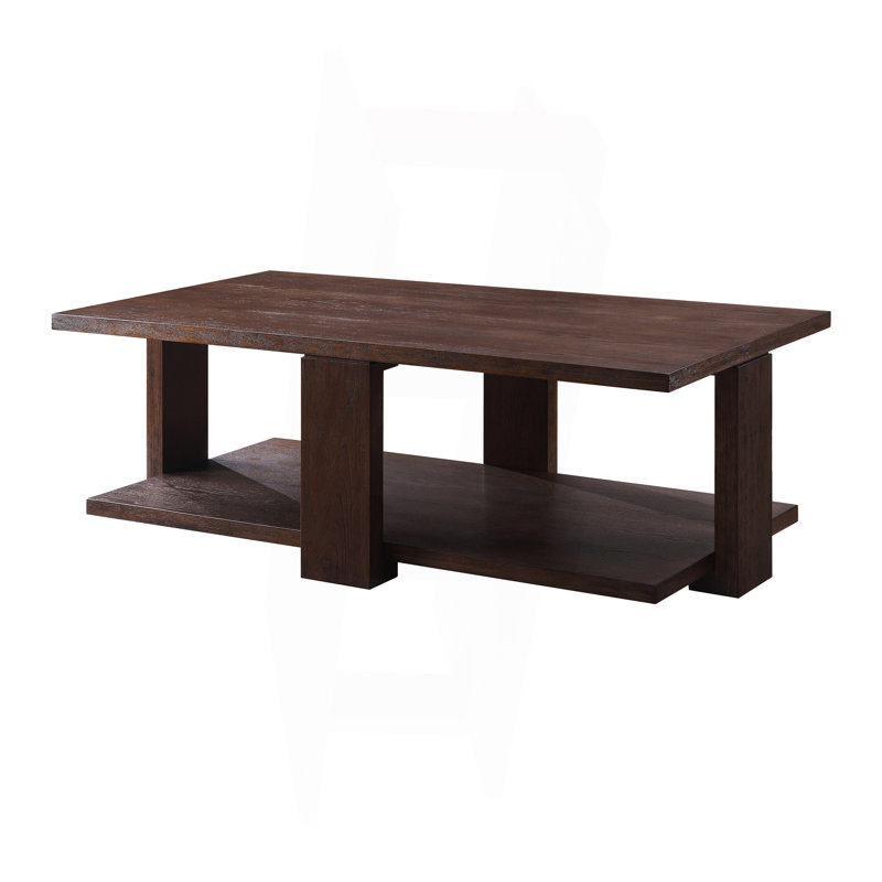 Table basse en noyer avec pieds droits