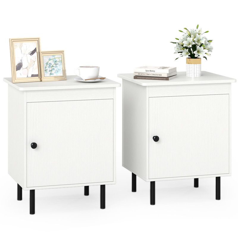 51cm W Metal Bedside Table