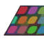 Tapis jaune/bleu/rouge tissé à la machine-1109502441