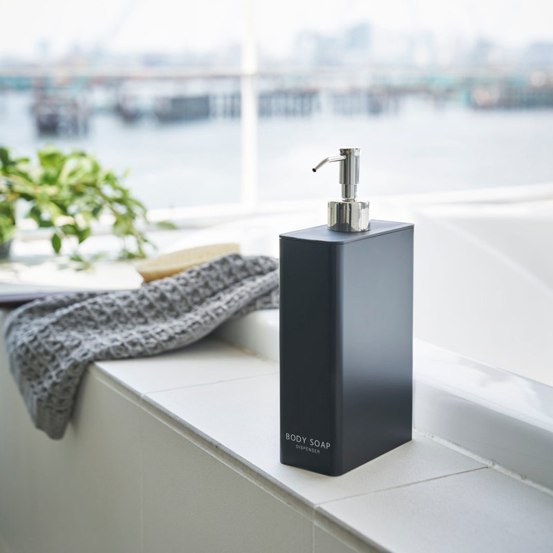 Black Rectangular ABS Resin Body Soap Dispenser