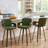 Modern Upholstered Swivel Counter Height Bar Stool-790832280