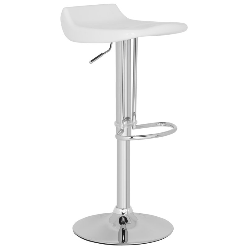 Arub Swivel Adjustable Height Counter Stool, White