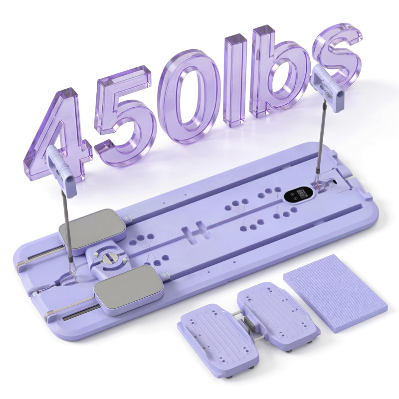 MaxU pliable multifonctionnel Pilates Reformer avec comptoir, mauve, Lavender