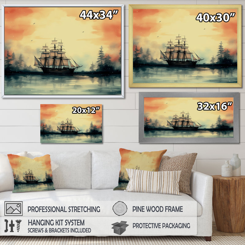 Alyaan sur toile, Cadre flottant doré, H 16 po x l 32 po