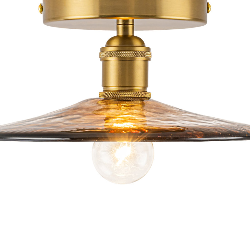 Plafonnier semi-encastré 1 lumière en albâtre