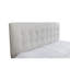 Grand lit rembourré avec 2 tables de chevet, revêtement en pierre, 100%, table de chevet en noyer populaire, chambre à coucher élégante de style beige, tendance