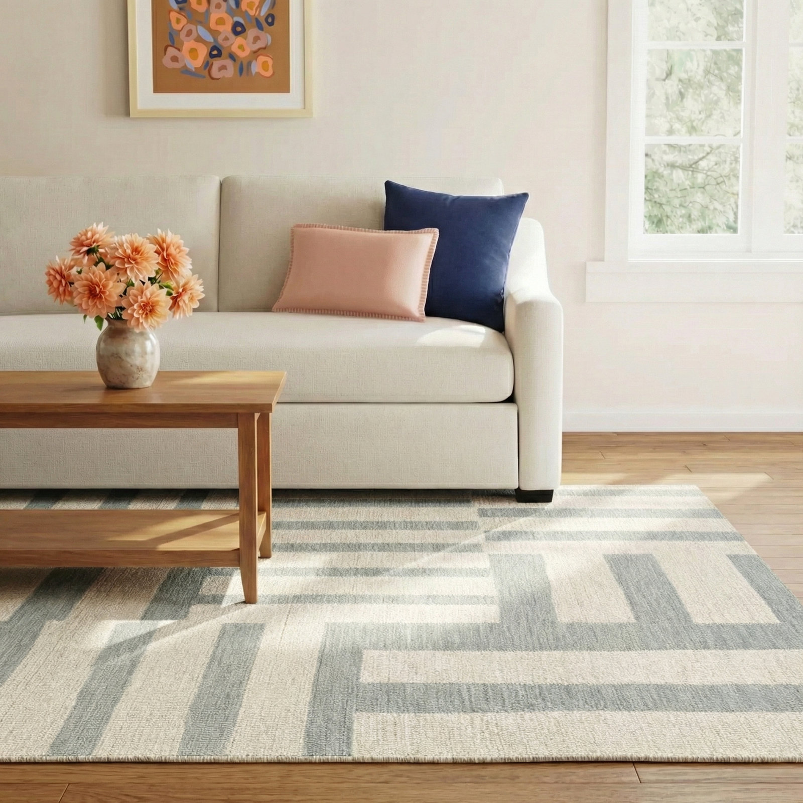 Lanora Hand-Tufted Abstract Rug, Rectangle 8' x 10'