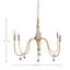 Lustre traditionnel / classique à 6 lumières en argile de style bougie Clay