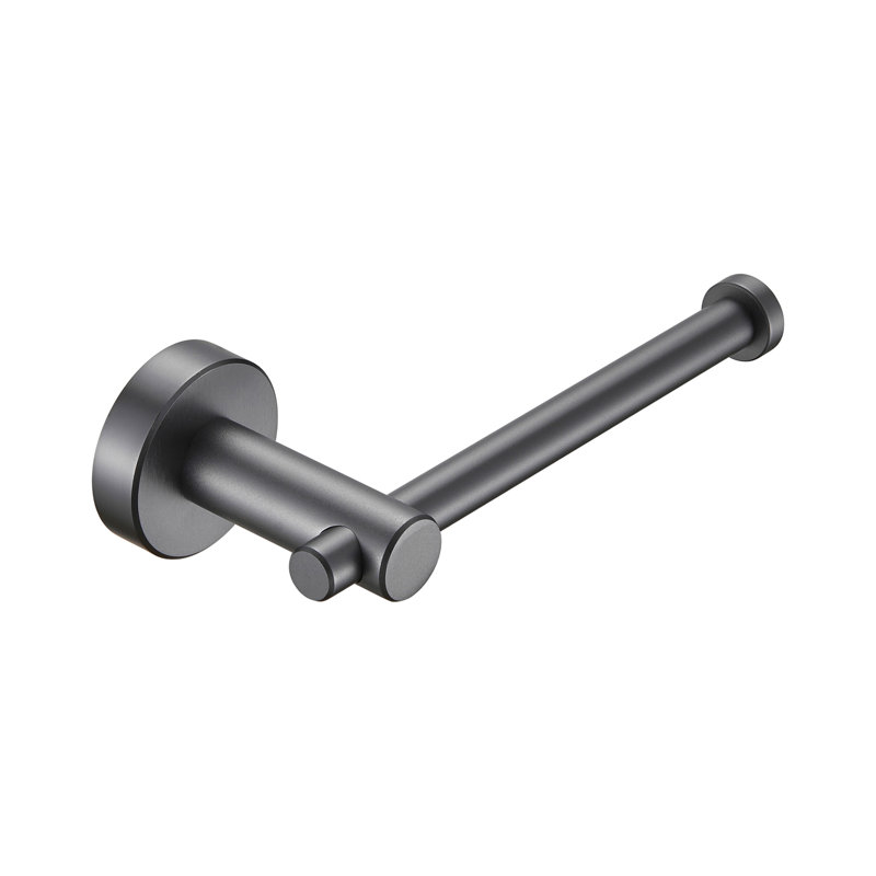 Porte-papier hygiénique mural en aluminium gris pistolet, Gris pistolet
