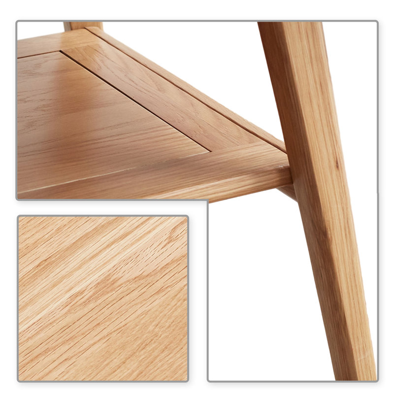Table basse en bois massif Kaboentle avec tablette inférieure, H 17,33 po x L 31,52 po x l 19,7 po