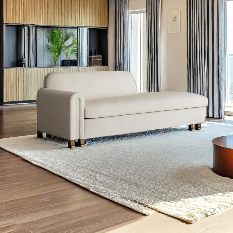Chaise longue rembourrée Tatisha, Accoudoir à gauche (vu de face)