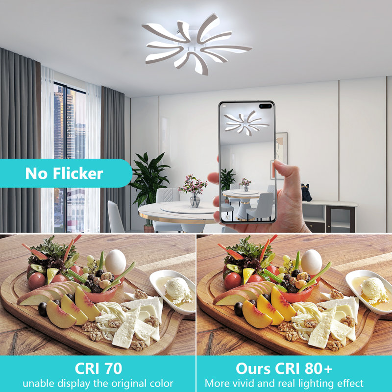 5-Light LED Modern Creative Ceiling Lamp Warm Light, 6500K