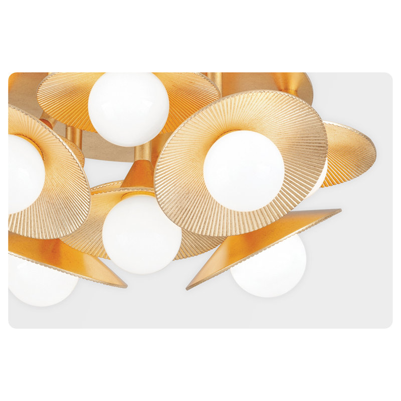 Plafonnier semi-encastré 9 lumières 17,75 po Emerald