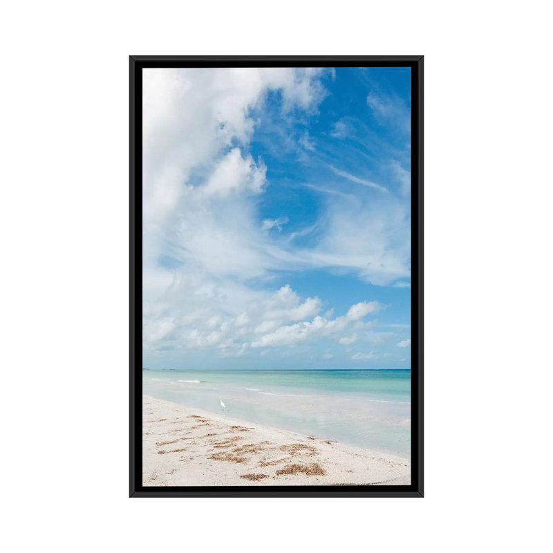 «Florida Ocean View X» par Bethany Young - reproduction de photo, H 40 po x l 26 po x P 1,5 po, Toile avec cadre noir