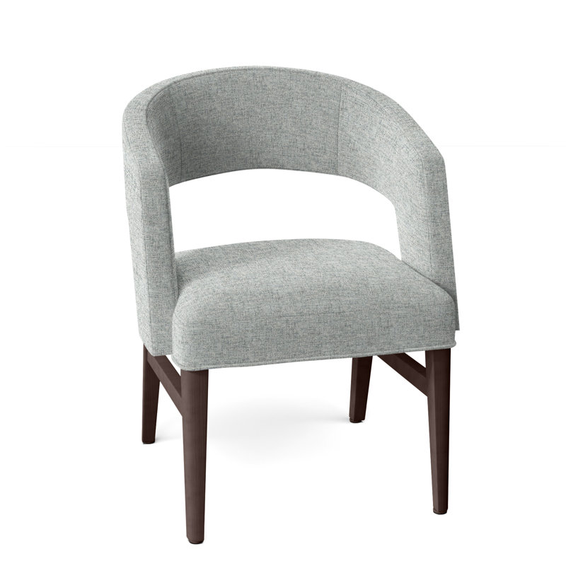 Chaise avec accoudoirs Bryant, 3160 platine, Tabac