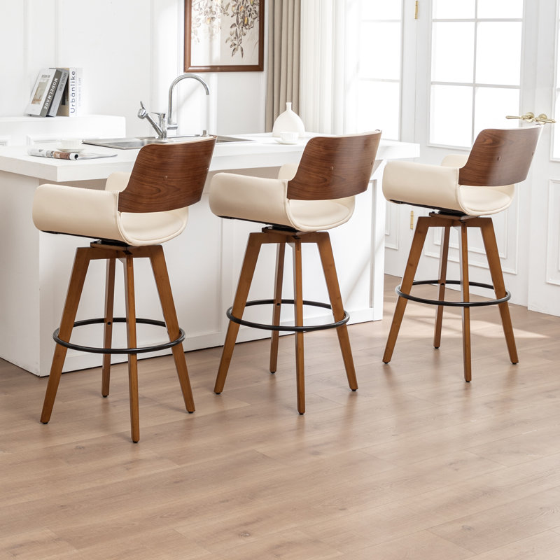 Upholstered Counter Stool, Beige, Counter Stool (67.5cm Seat Height)
