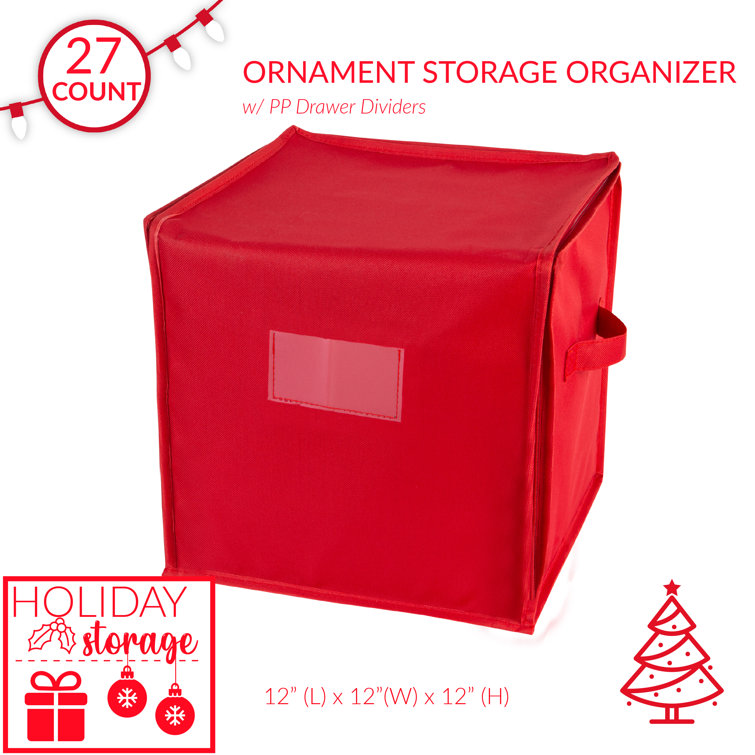 Rebrilliant 12.2'' x 12.2'' x12.2'' Christmas Ornament Storage
