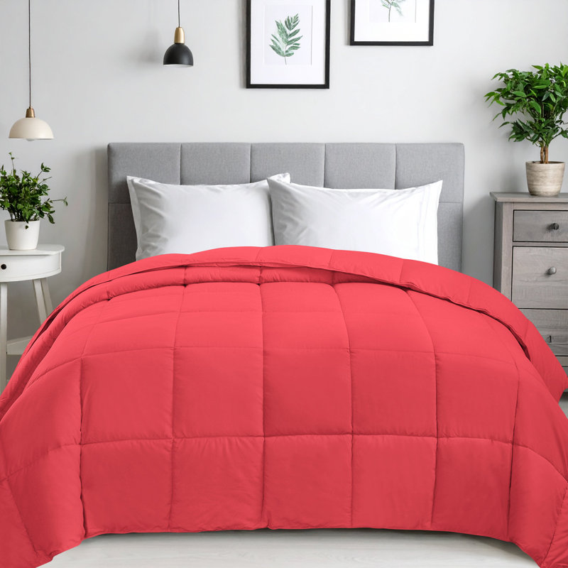Insert de couette en duvet synthétique réversible Blue Nile Mills Classic, Édredon simple TG, Corail