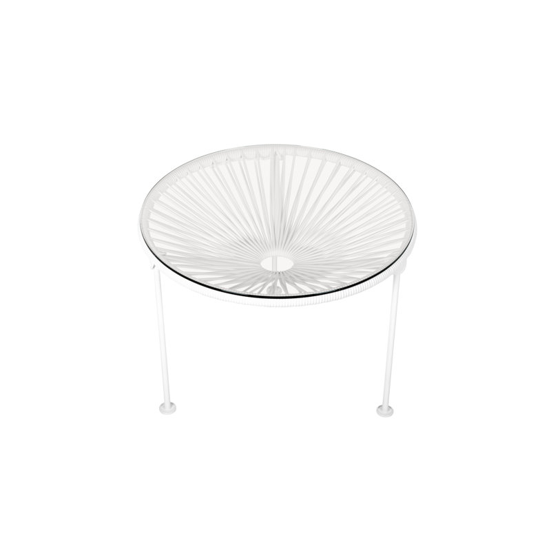 Zicatela Indoor Handmade Coffee Table, White, White