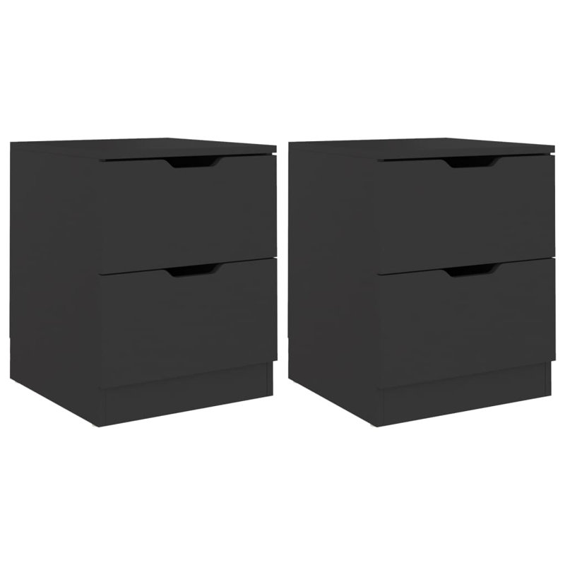 Brenza Block Side Table Set, Black