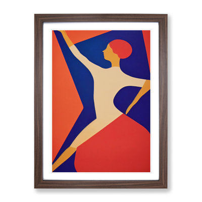 Abstract Ballerina No.5 1 Piece Single Picture Frame Wall Art