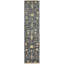 Maalak Wool Flroal Area Rug in Navy-1350380335
