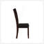 Ensemble de 2 chaises d'appoint en cuir synthétique noir et finition espresso Katrien