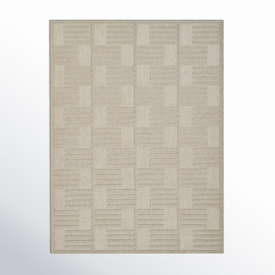 Trilby Beige Geometric Outdoor Rug