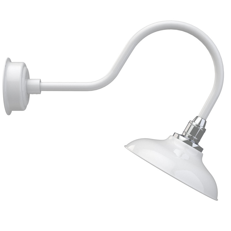Luminaire de grange d’extérieur à del Ludwicka, H 8po x l 12 po x P 12 po, Blanc