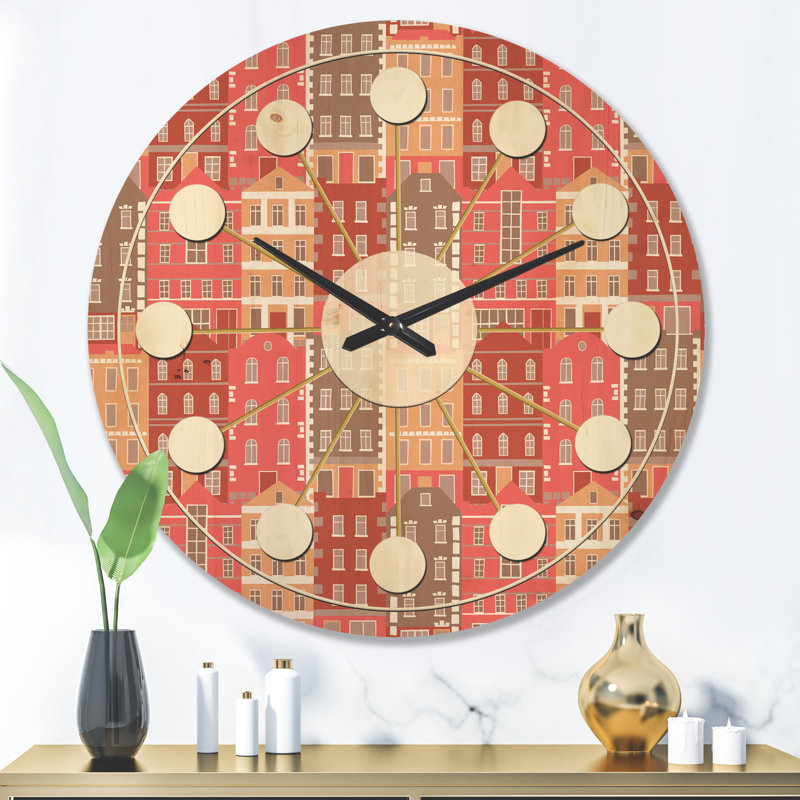 Colorful Colorful - Horloge murale Mid-Century, Grand