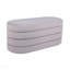 Banc repose-pieds en velours avec rangement - Taupe