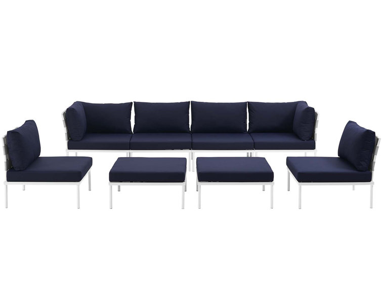 Beckette 8-piece Outdoor Patio Aluminum Sectional Sofa Set