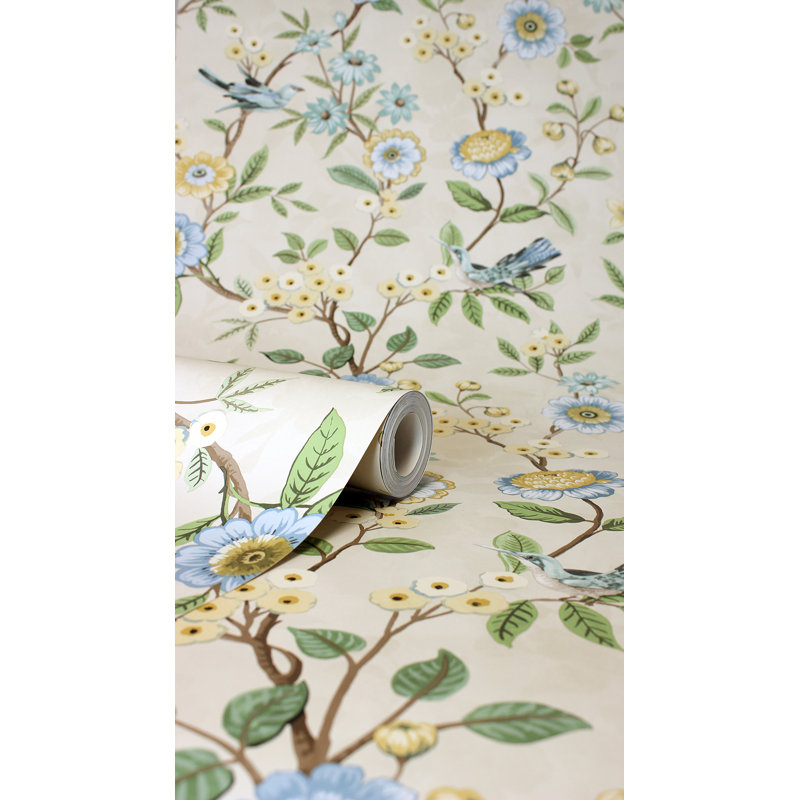 Papier peint Elspeth, Bleu clair