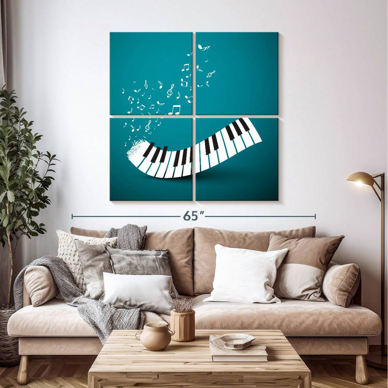 Abarca Piano Keyboard Notes, 45" H x 45" W