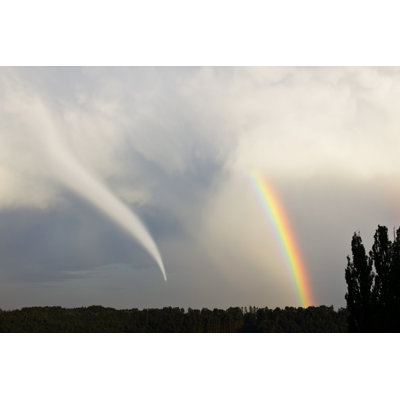 Tornado And Rainbow by DanielLoretto - Wrapped Canvas Print