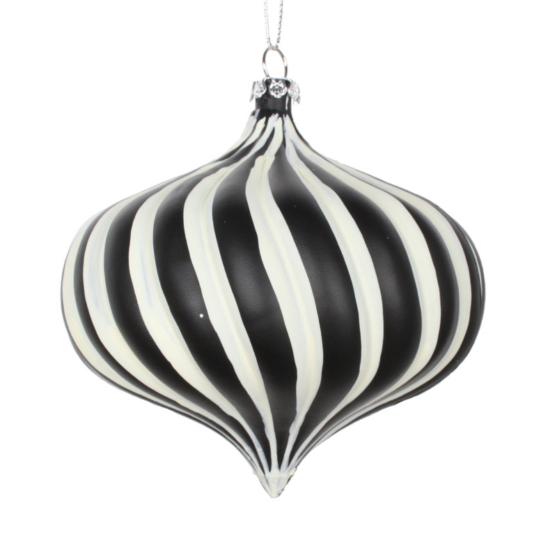 4'' Striped Holiday Shaped Ornament